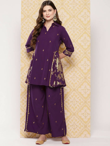 Ahalyaa Women's Traditional Wear Co-ods - Burgundy