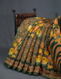 Shades Of Dark Leaf Green Floral Design Semi Chanderi Saree By Gayathri Reddy Designer Studio