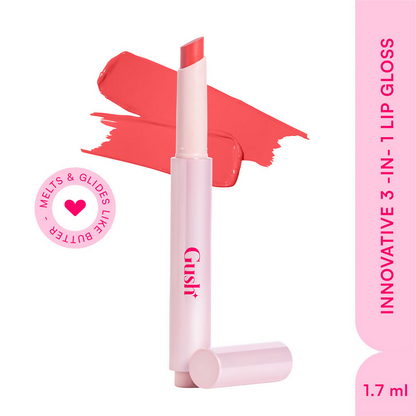 Gush Beauty Hybrid Gloss Butter Balm High Shine & Hydrating - Creamy Baby Pink