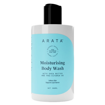 Arata Moisturising Body Wash for Dry and Dehydrated Skin with Shea Butter