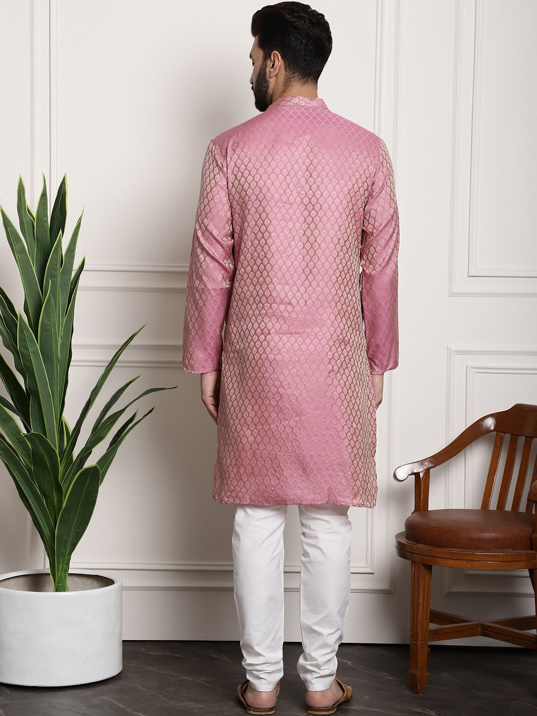 Sojanya Ethnic Motifs Woven Design Straight Kurta With Churidar