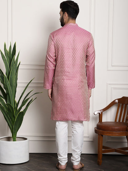 Sojanya Ethnic Motifs Woven Design Straight Kurta With Churidar