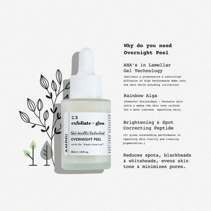 Aminu Overnight Peel for Dull, Uneven Skin & Congested Pores