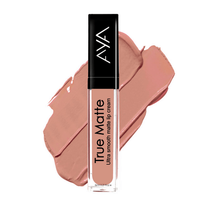 AYA True Matte Liquid Lipstick, Ultra Smooth Matte Lip Cream - 03 Brown Nude