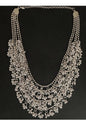 Mominos Fashion Johar Kamal Oxidised Silver-Plated Brass Finish Ghungroo Necklace with Earrings For Women