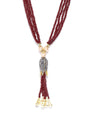Gold-Polished Alloy Crystals And Rhinestones Victorian Long Necklace - The Pari