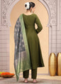 Chhap Green Colour Chiffon Hand Work Salwar Suit