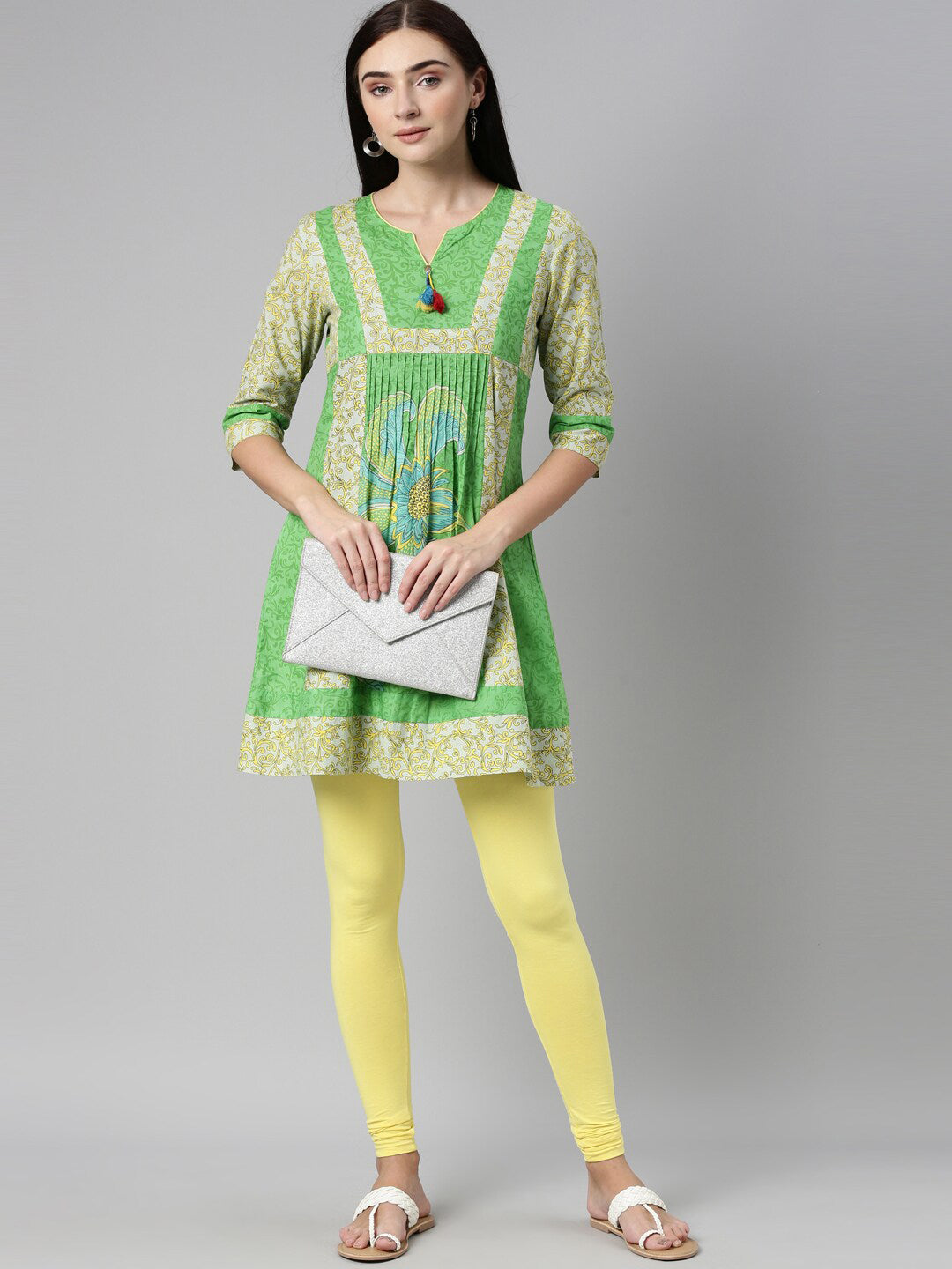 Souchii Slim Fit Churidar-Length Leggings