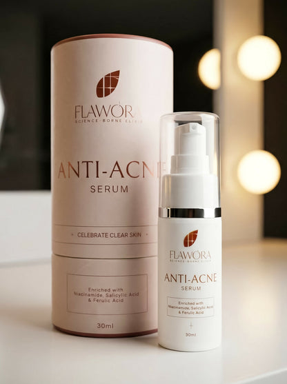 Flawora Set of Golden Glow Face Serum and Anti Acne Serum