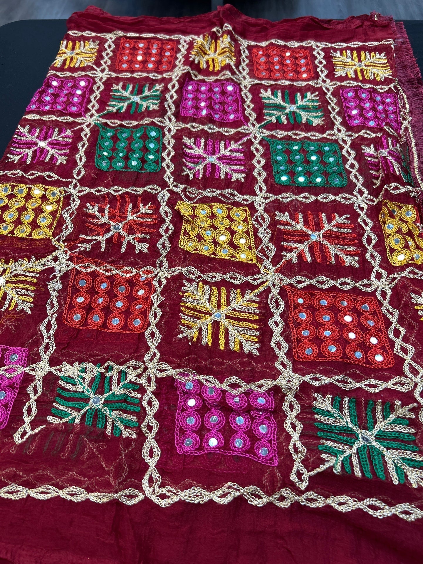 Embroidered phulkari dupatta