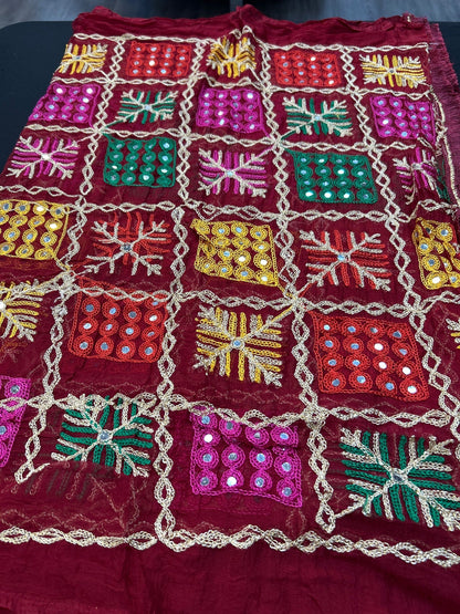 Embroidered phulkari dupatta