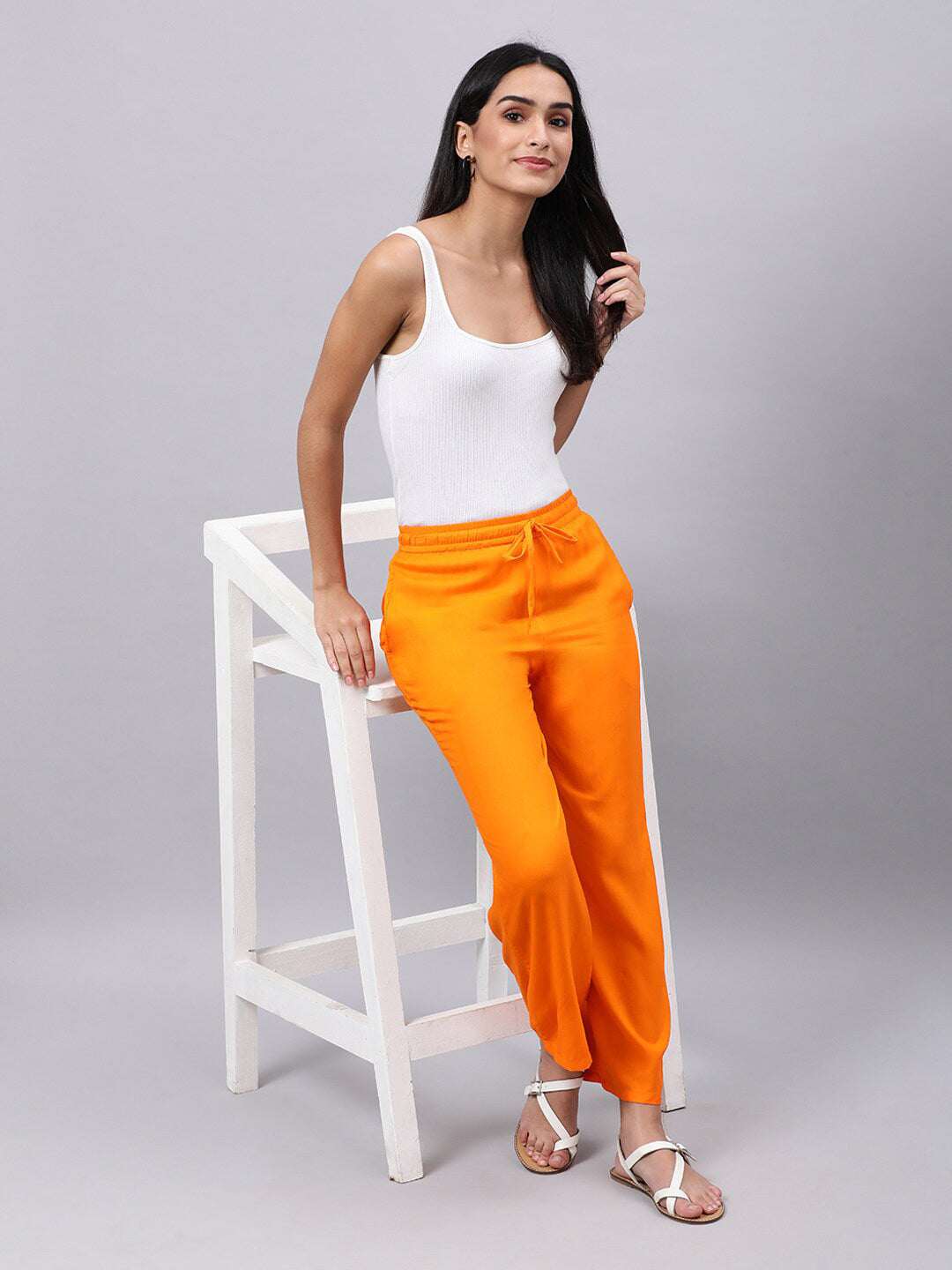 Souchii Women Orange Trousers