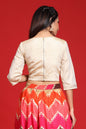 Juniper Women Ivory Silk Lurex Woven Design Fitted Blouse