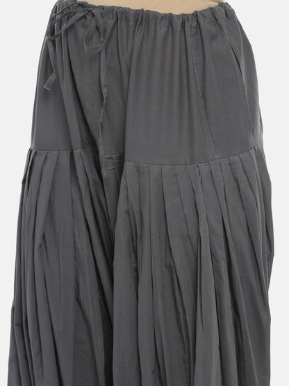 Souchii Women Grey Solid Loose-Fit Patiala