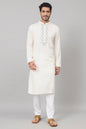 Floral Neckline Embroidered Cotton Kurta by Hilo Design