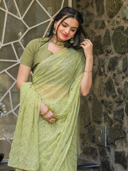 Tikhi Imli Embellished Sequinned Saree