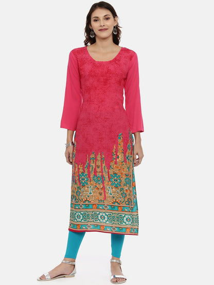 Souchii Turquoise Blue Solid Slim-Fit Ankle-Length Leggings