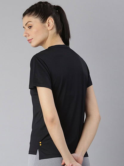MKH Women Round Neck High Low Dri-FIT T-shirt