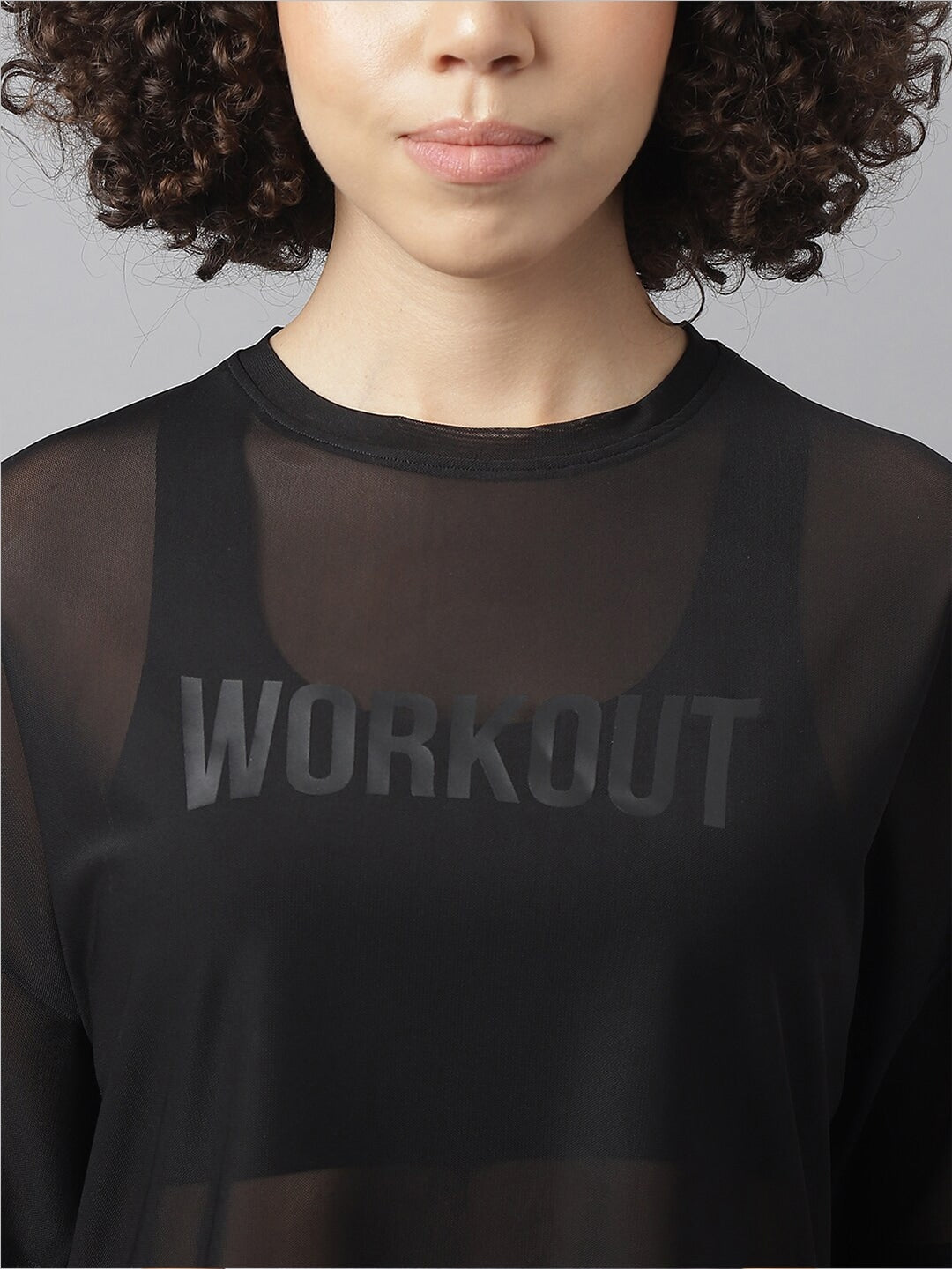 MKH Women Typography Printed Dri-FIT Sports T-Shirt