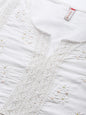 Juniper Women White Cotton Voile Embroidered Straight Kurta