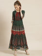 Juniper Womens Jadegreen Georgette Foil Print Maxi Dress