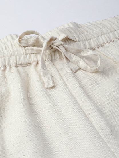 Juniper Women Offwhite Rayon Flex Solid Wide Leg Palazzo