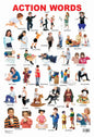 Dreamland Publications Educational Chart for Kids - Action Words