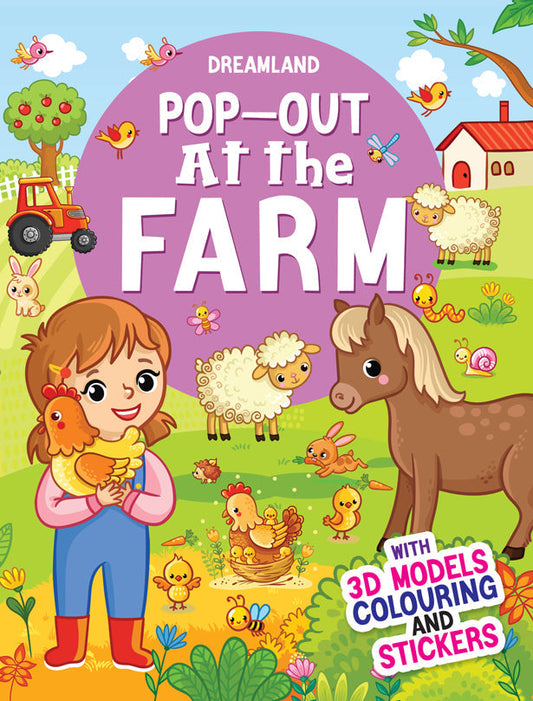 Dreamland Pop-Out At the Farm- With 3D Models Colouring Stickers