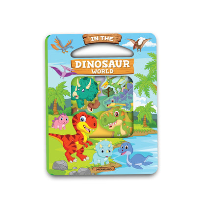 Dreamland Publications Die Cut Window Board Book - In the Dinosaurs World for Kids