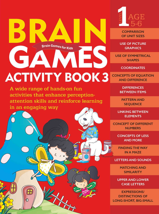 Brain Games for Kids : Brain Games Activity Book Level 1 : Book-3 - Om Books