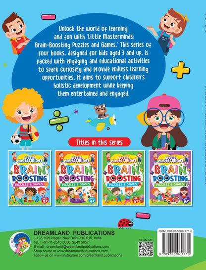 Dreamland Publications Little Masterminds: Brain Boosting Puzzles & Games Activity Book for Kids Age 3 and Up