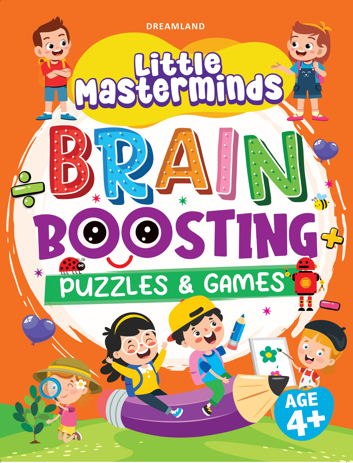 Dreamland Publications Little Masterminds: Brain Boosting Puzzles & Games Activity Book for Kids Age 4 and Up