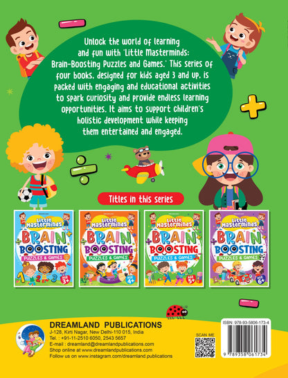 Dreamland Publications Little Masterminds: Brain Boosting Puzzles & Games Activity Book for Kids Age 5 and Up