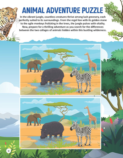 Dreamland Publications Wildlife Wonders Activity Book for Kids Age 5 -10 years