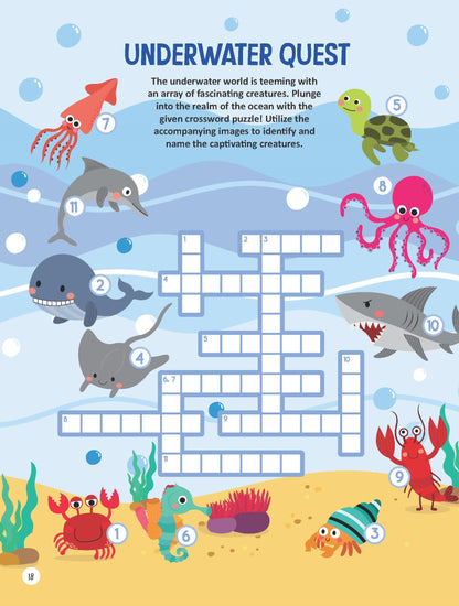 Dreamland Publications Wildlife Wonders Activity Book for Kids Age 5 -10 years