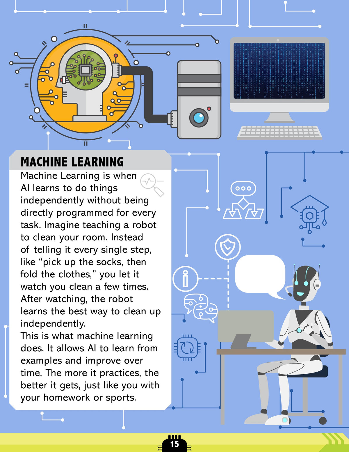 Dreamland Publications Artificial Intelligence Activity Book for Kids Age 7+ - Activities about AI, Computers and Machine Learning