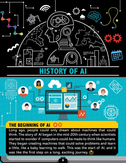 Dreamland Publications Artificial Intelligence Activity Book for Kids Age 7+ - Activities about AI, Computers and Machine Learning