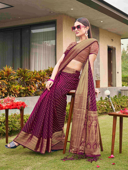 Tikhi Imli Embellished Zari Art Silk Saree