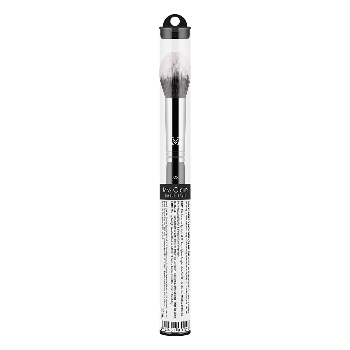Miss Claire M8 - Tapered Powder (S) Brush - Chrome