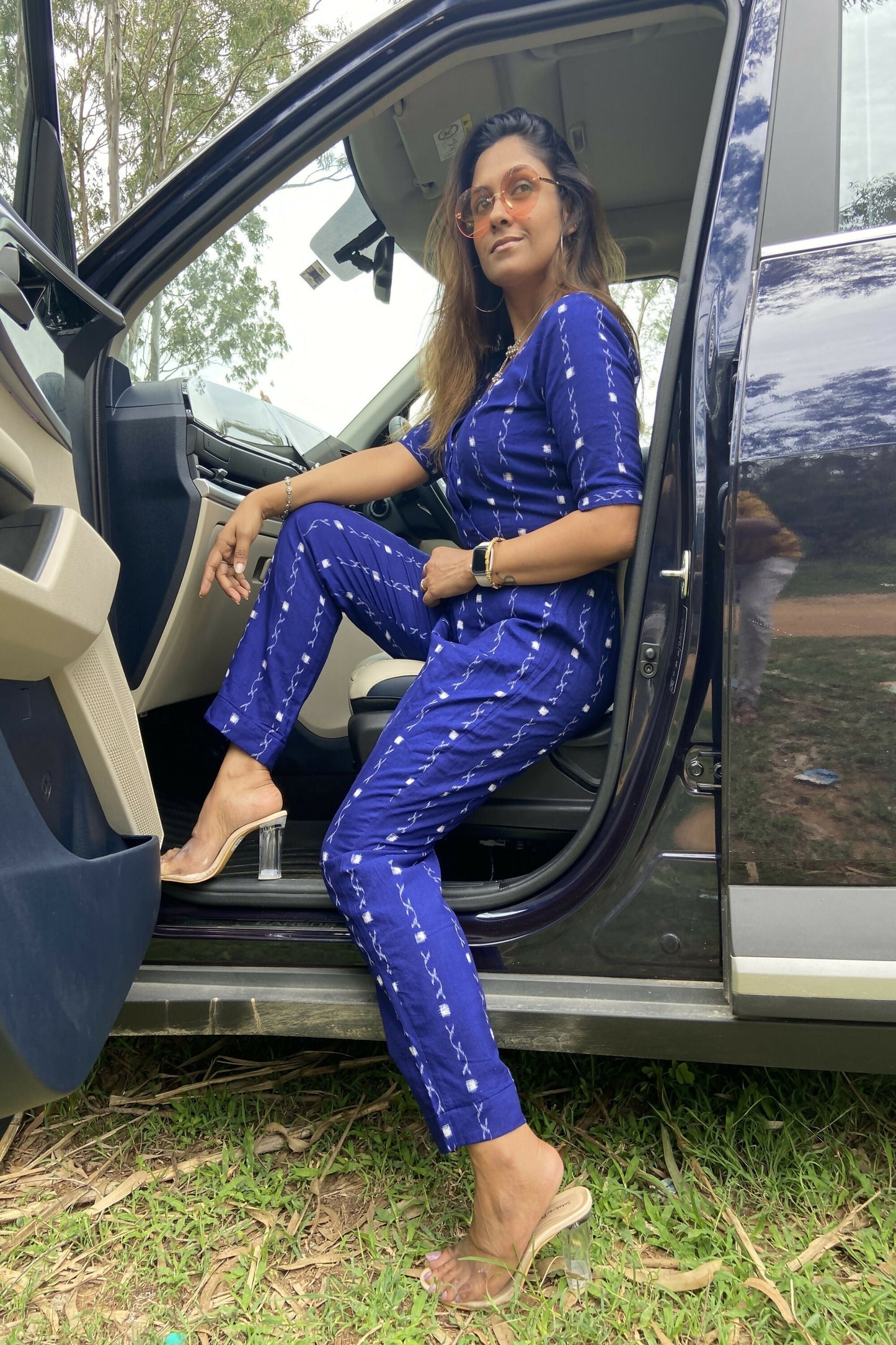Earthyweaves Nilaranya Sambalpuri Co-ord Set