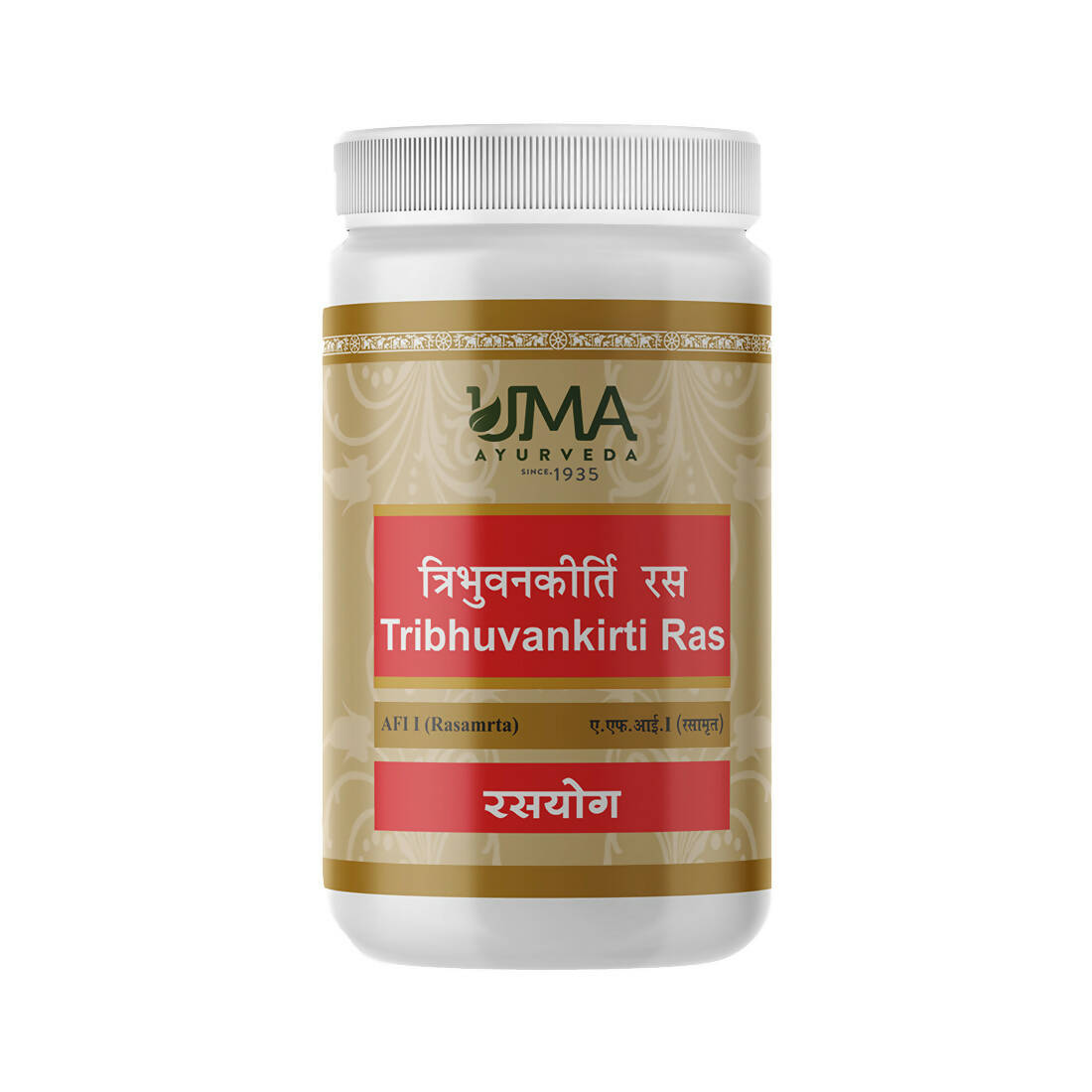 Uma Ayurveda Tribhuvan kirti Ras Tablets