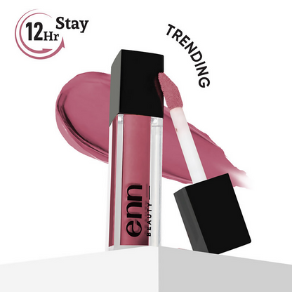 Enn Long-Lasting Liquid Lipstick With Ghee - Full Coverage & Transferproof - Pink Velvet