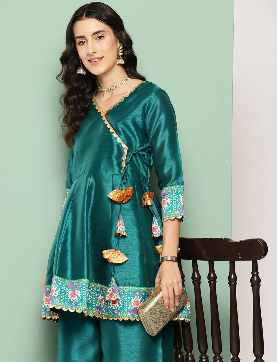 Ahalyaa Women's Traditional Wear Co-ods - Green