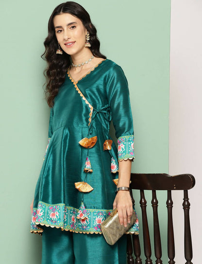 Ahalyaa Women's Traditional Wear Co-ods - Green