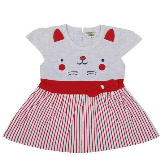 NammaBaby Baby Girl's A-Line Mini Frock Dress - Red 120