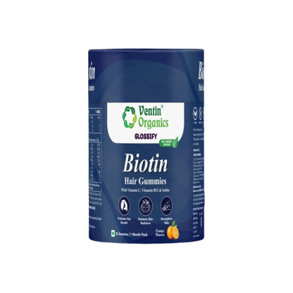 Ventin Organics Glossify Biotin Hair, Skin & Nails Gummies