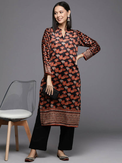 Ahalyaa Women's Traditional wear Kurta - Black
