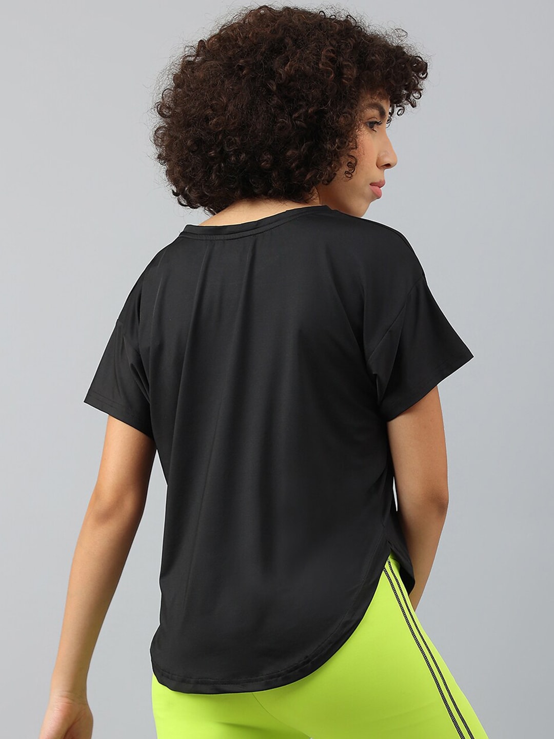 MKH Women Typography Printed Dri-FIT Sports T-shirt