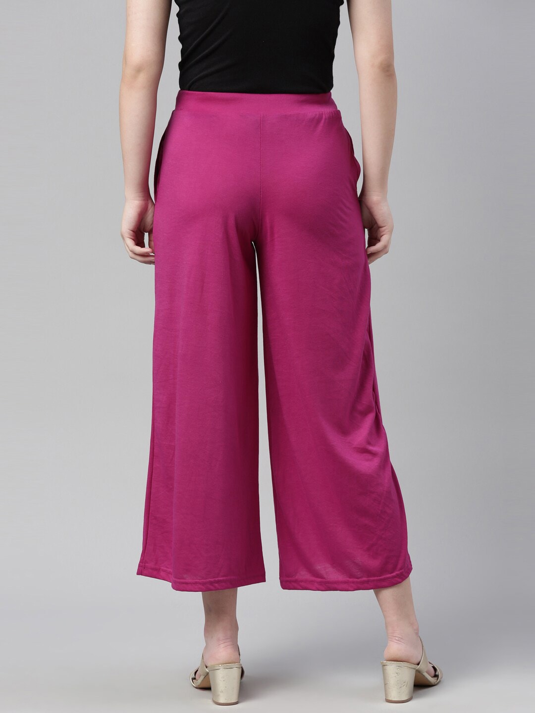 Souchii Purple Knitted Ethnic Palazzos