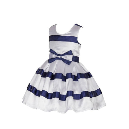 Asmaani Baby Girl's Multi-Color Satin Knee Length Frock (AS-DRESS-22008)